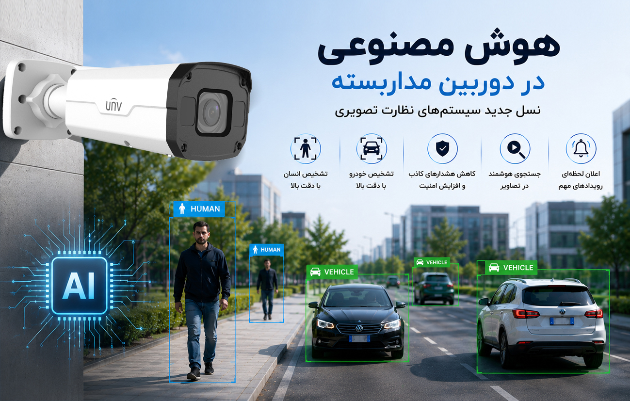 هوش مصنوعی در دوربین مداربسته چیست؟ راهنمای کامل AI در سیستم‌های نظارت تصویری
